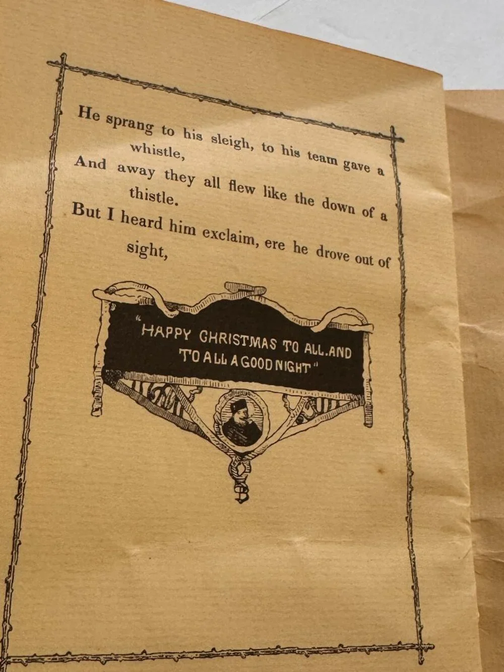 Clement C Moore A Visit From St Nicholas 1849 Facsimile Christmas Booklet